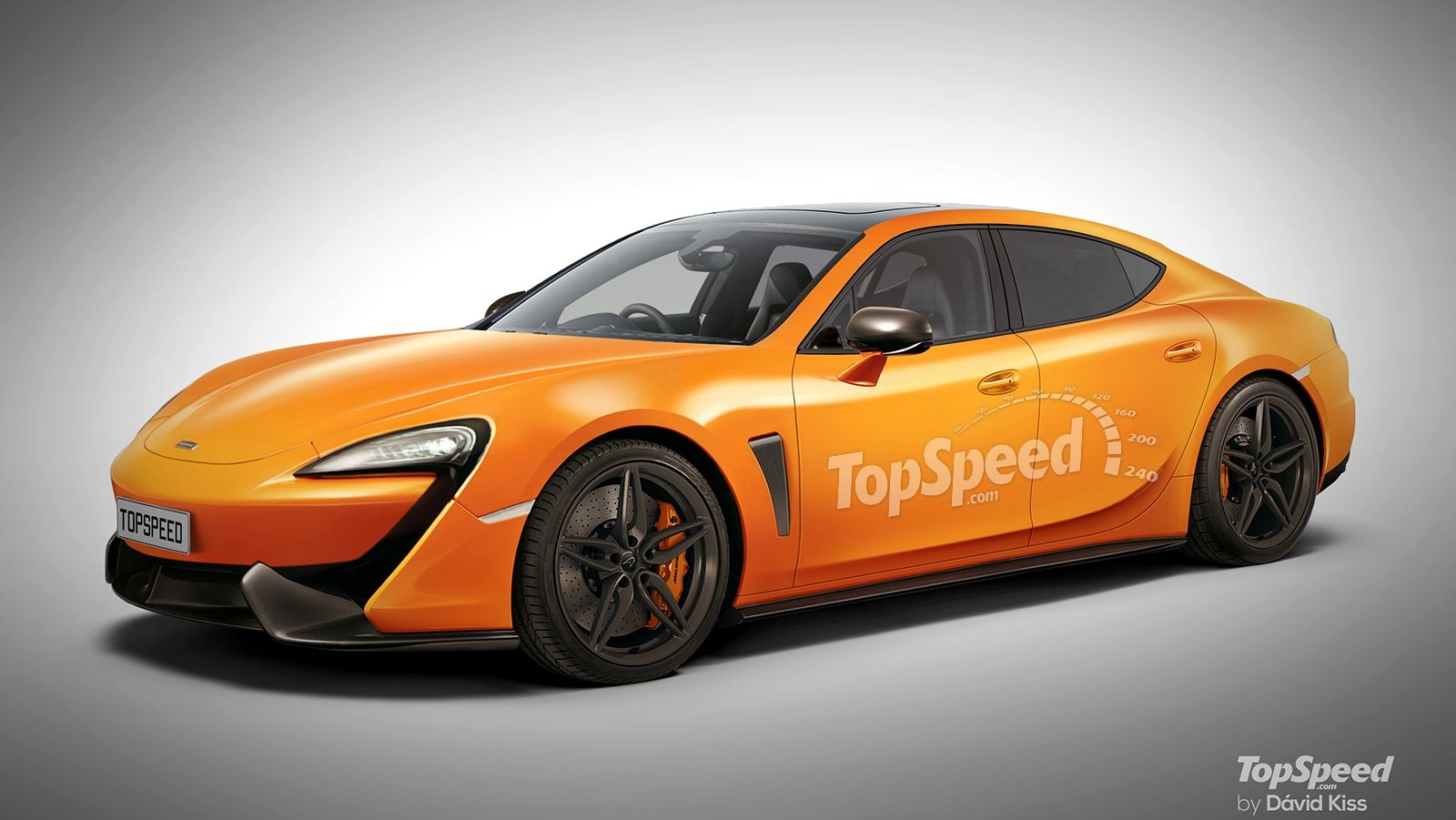 Sideline view of Mclaren sedan