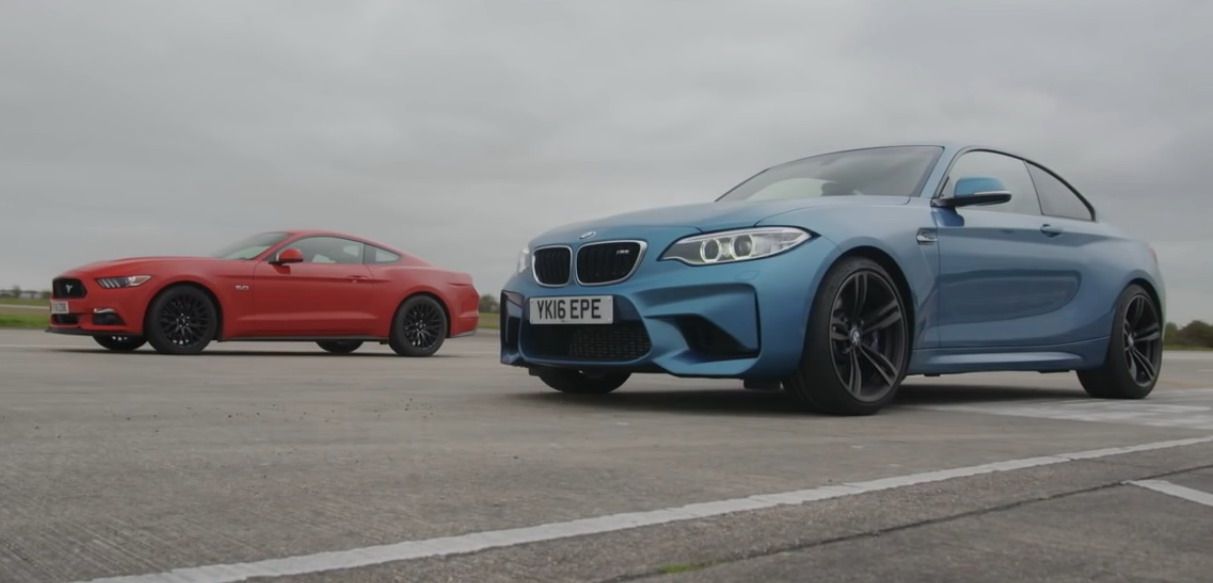 Watch EVO line up the BMW M2 against the Ford Mustang 5.0 GT Video