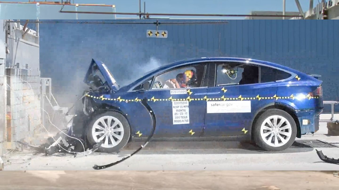 Tesla Model X is named 'standout performer' in new safety crash tests