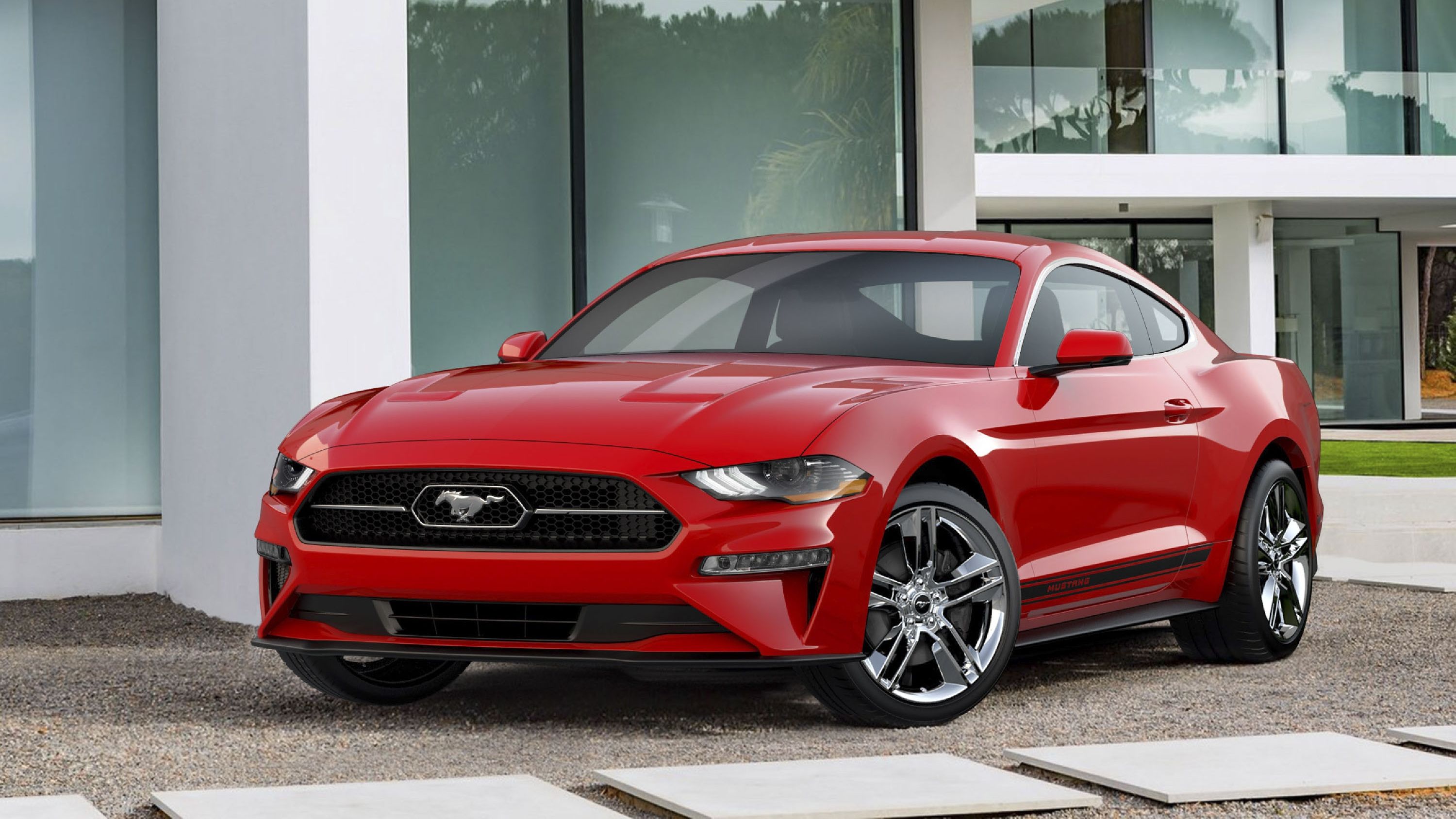 Red 2019 Ford Mustang EcoBoost