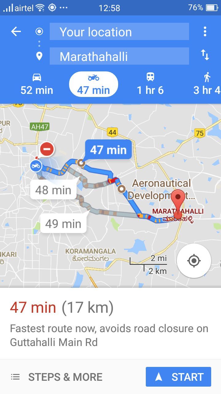 Google Maps Now Has A 'Two-Wheeler Mode"