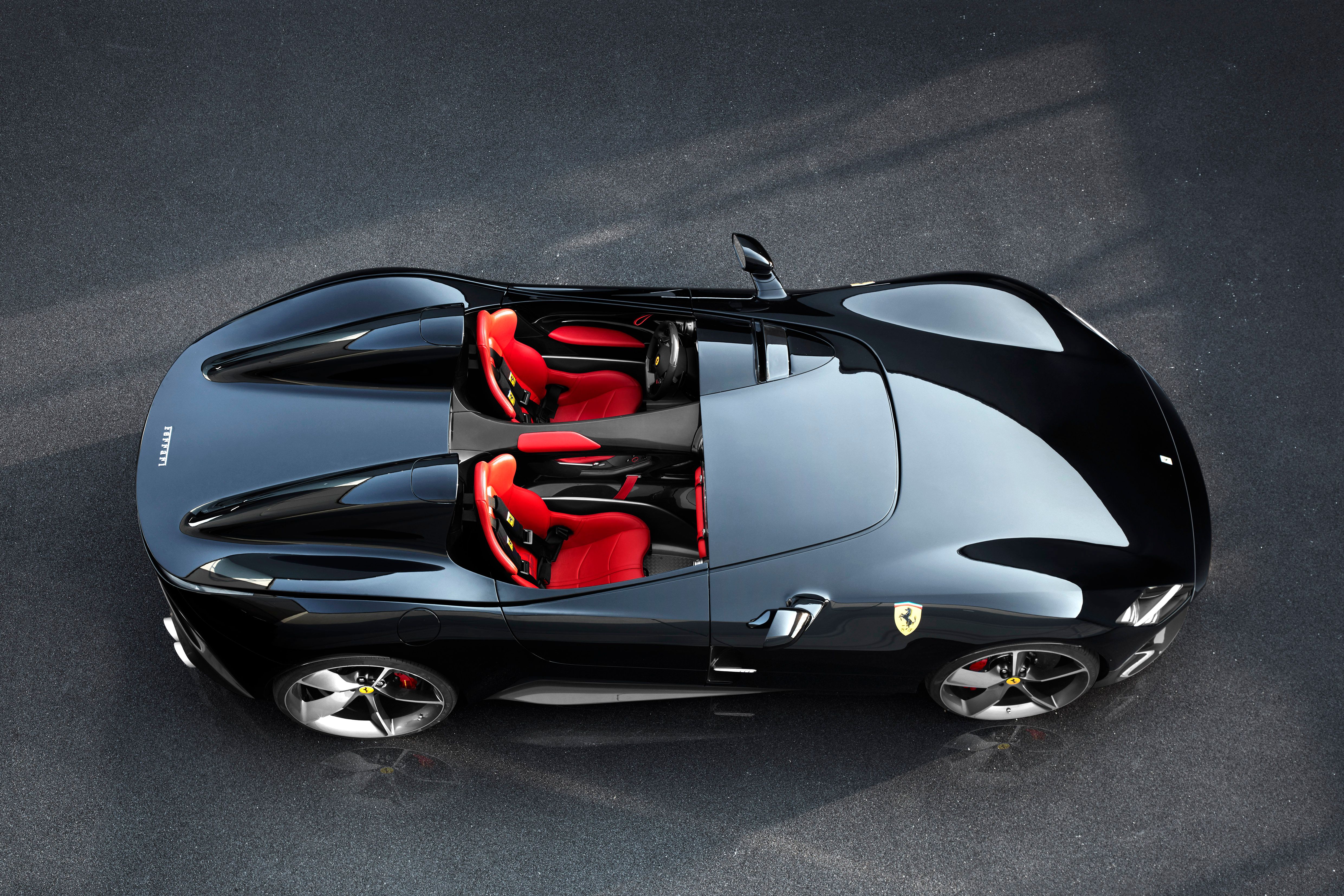 A black Ferrari Monza SP2