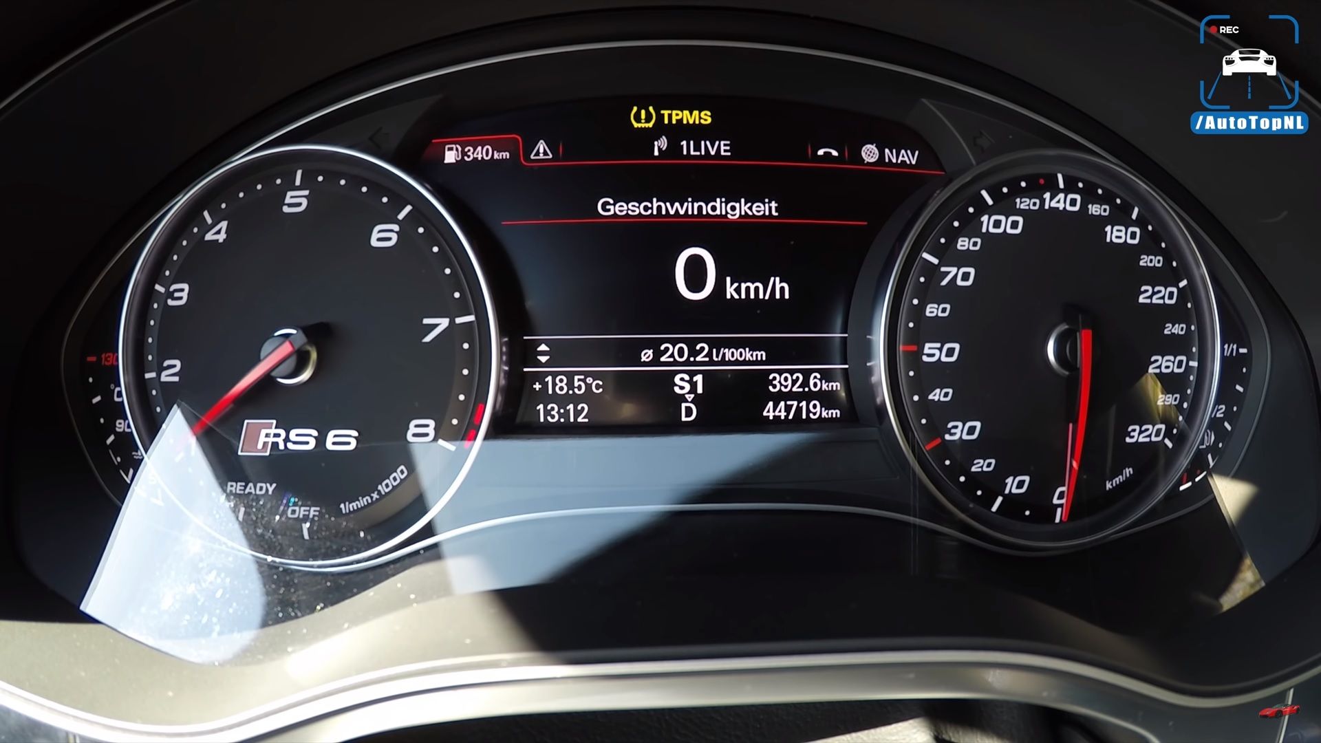 Watch this Insane Audi RS6 Hit 204 MPH From a Dig: Video