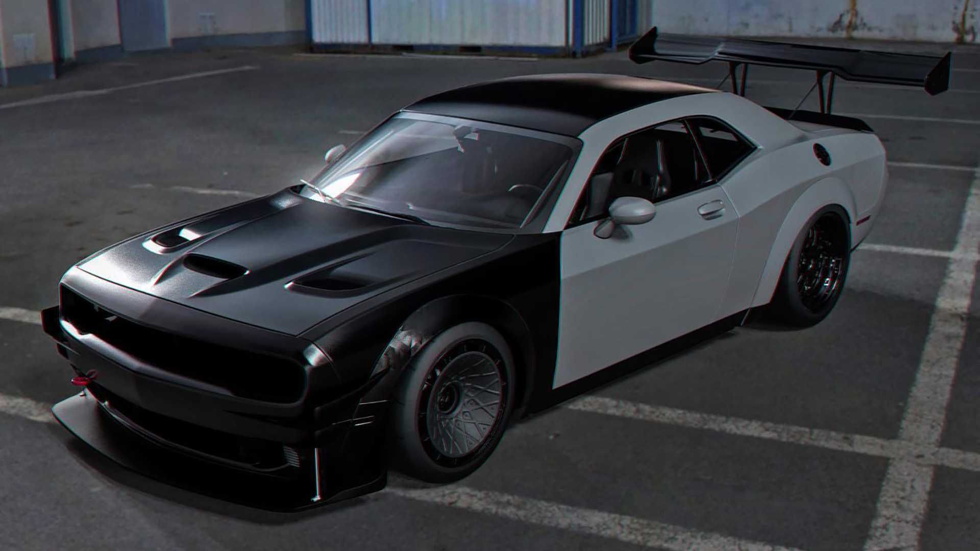 Track Day Rendering of a Dodge Challenger Hellcat Looks Like It’s ...