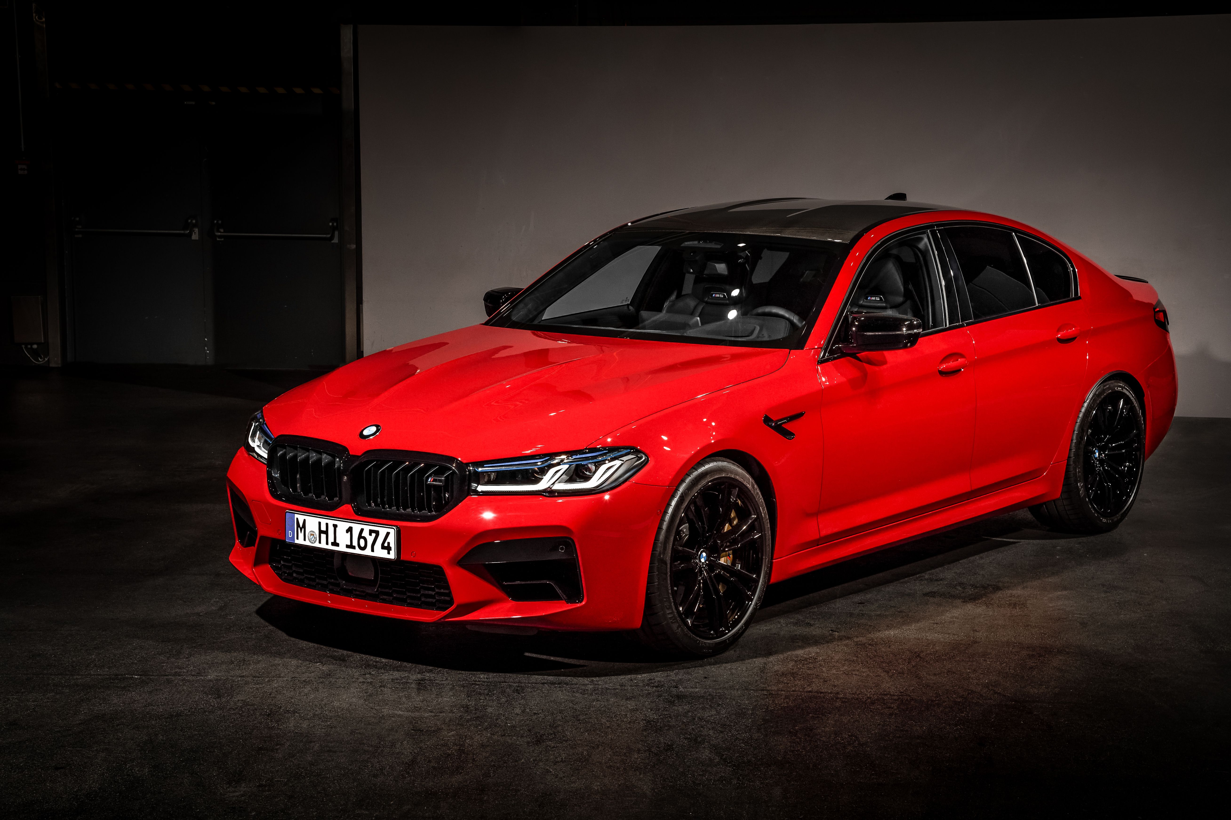 BMW M5 CS in show-stopping red
