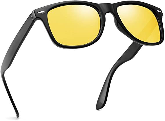 100% UVA UVB Protection Myiaur Women Stylish Night Glasses for Driving Yellow HD Nighttime Sunglasses 