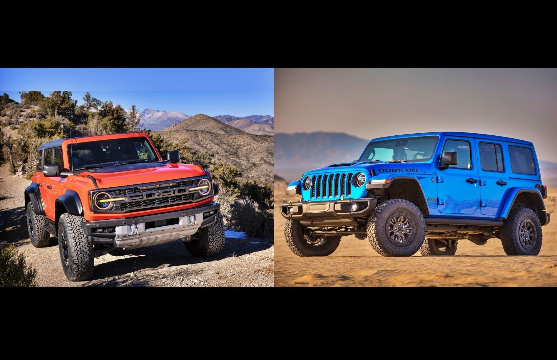 Ford Bronco Raptor vs Jeep Wrangler Rubicon 392