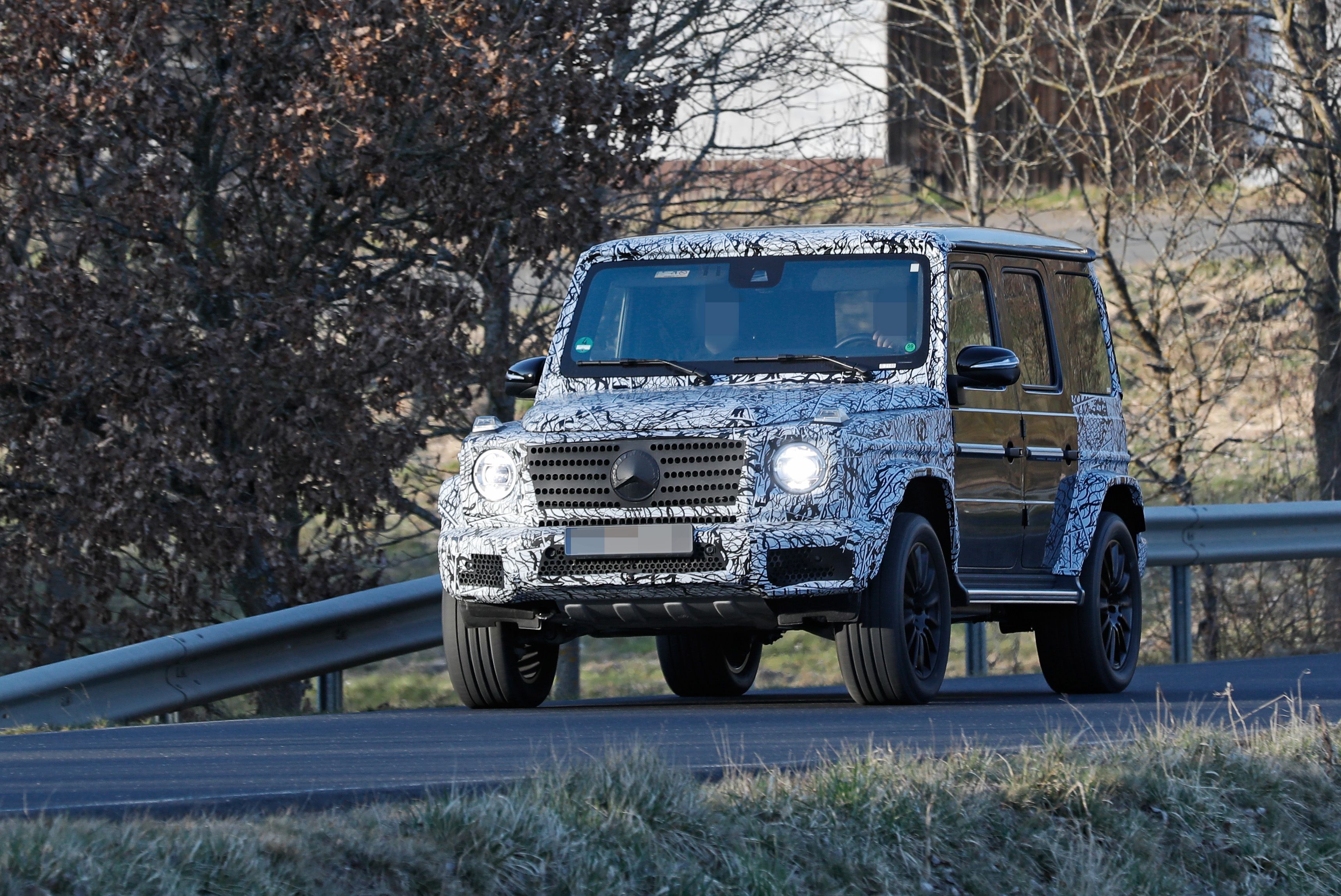 Facelifted 2023 Mercedes G-Class spotted in production bodywork