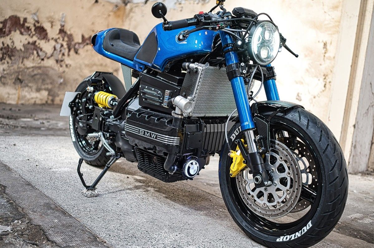 Blue & Bonkers: BMW K100 Transformed Into A Cafe Racer By Jerem Motorcycles