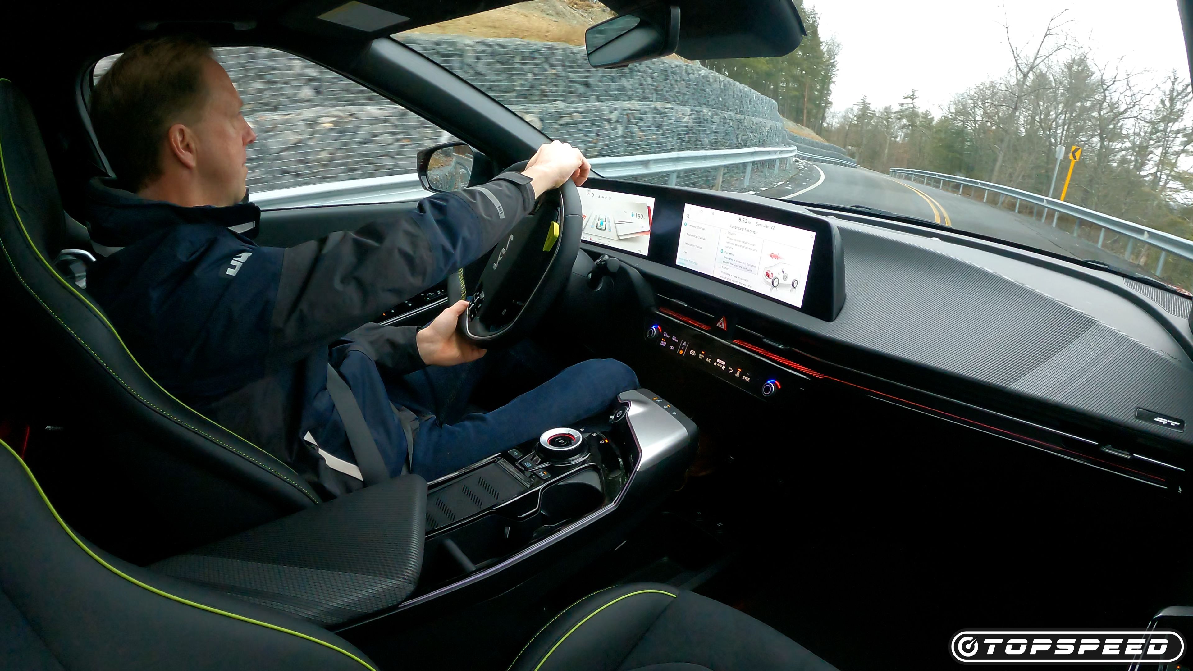interior driving EV6 GT