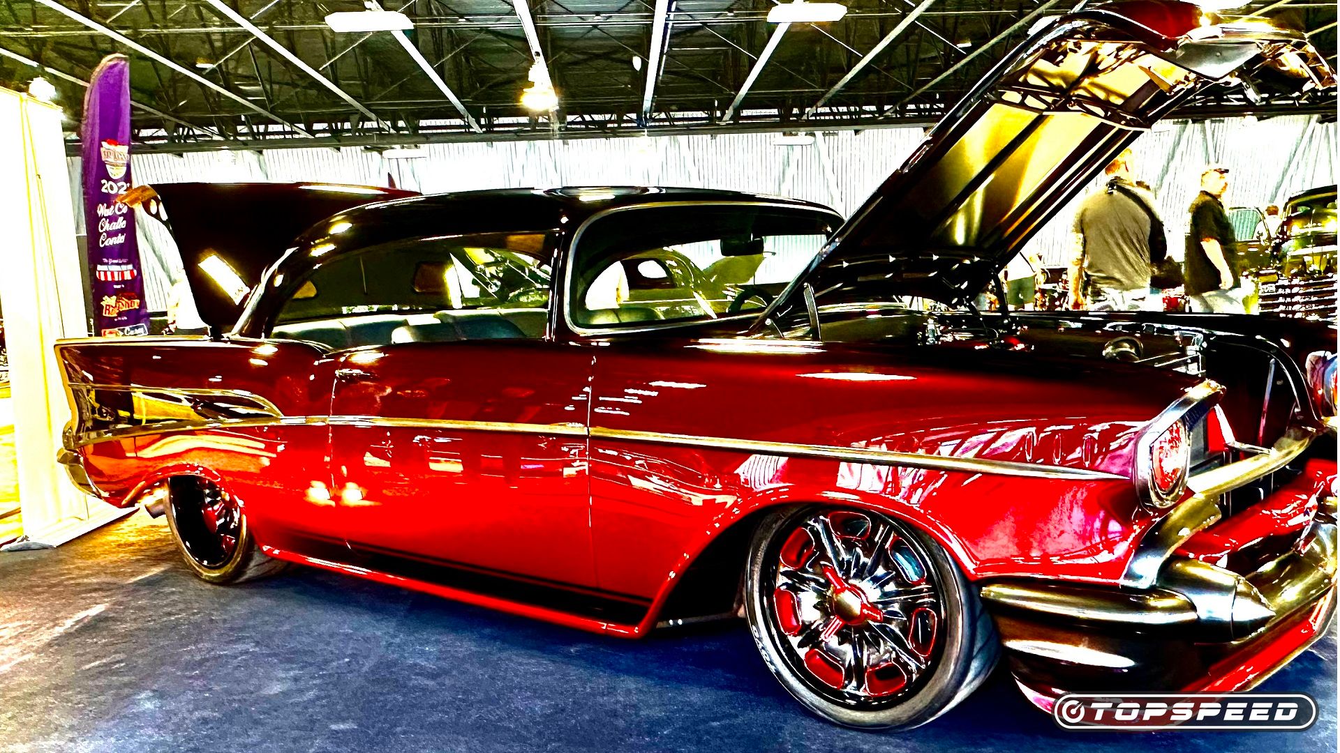 2023 Autorama Candy Apple Red Prêmio Joe Bailon 1957 Chevrolet Bel Air