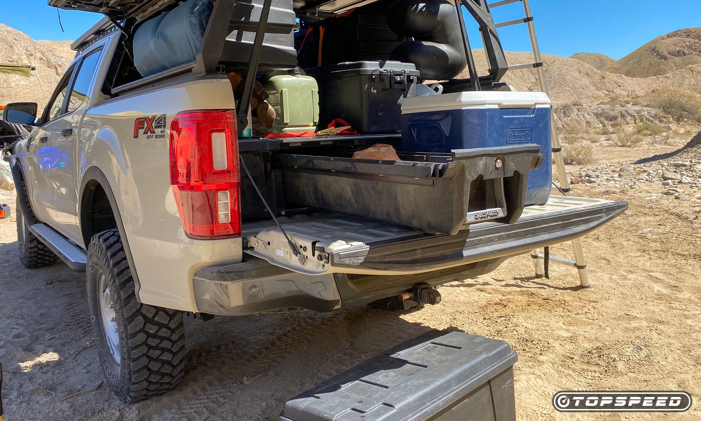 2022 Ford Ranger com sistema de gaveta DECKED