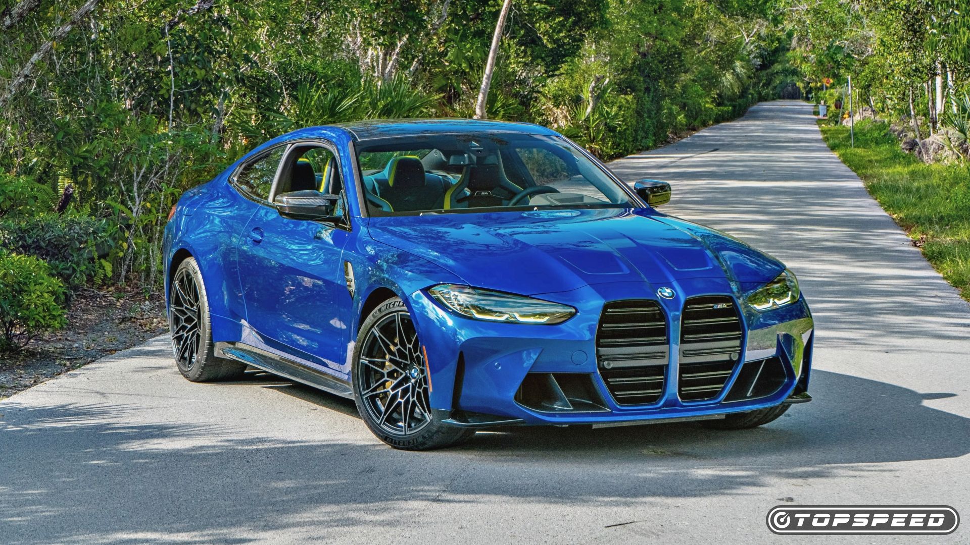 Blue BMW M4 