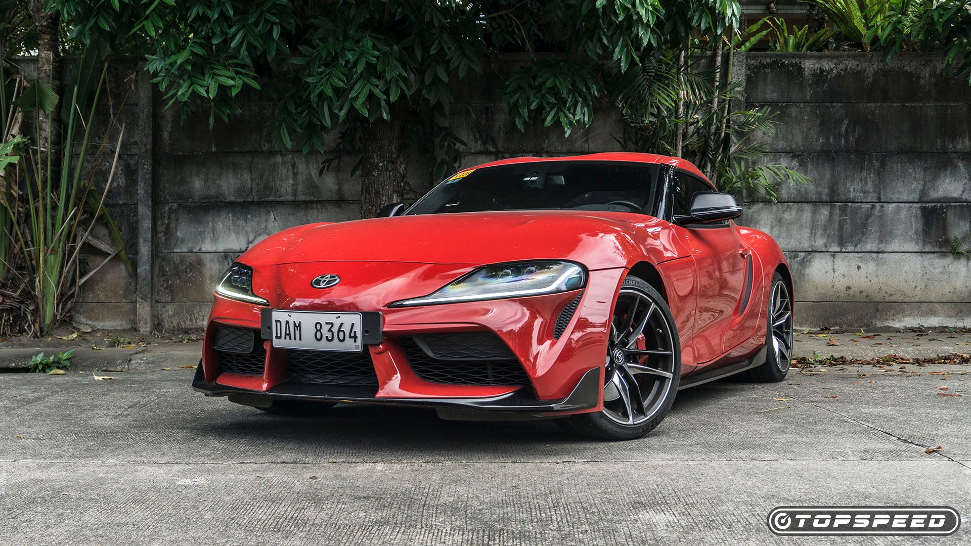 Front 3/4 view of a 2020 Toyota GR Supra