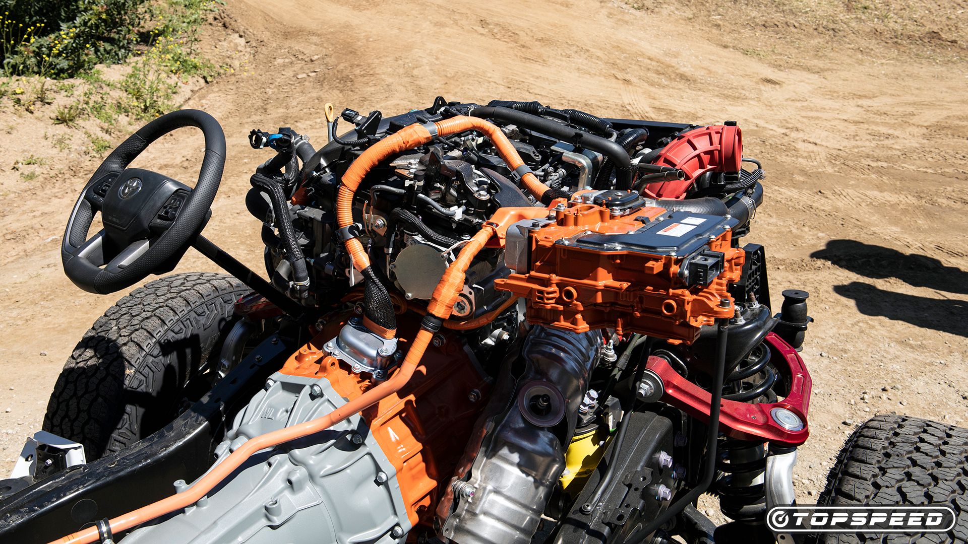 This Is What The 2024 Toyota Tacoma i-Force Max Looks Like Without Its Body