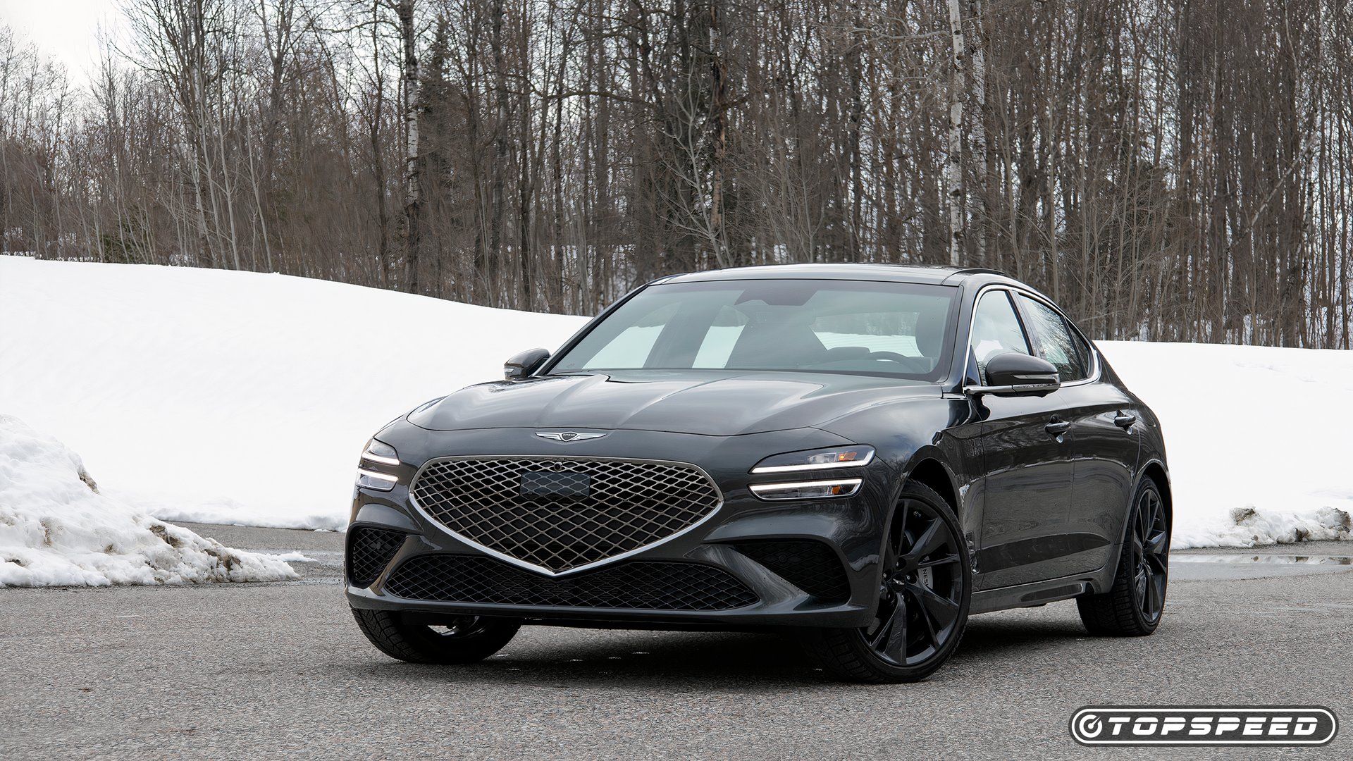 2024 Genesis G70 2.5T Front Three Quarter TopSpeed-1