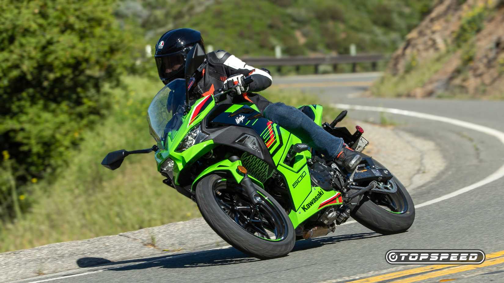 2024 Kawasaki Ninja 500 SE KRT in lime green and black