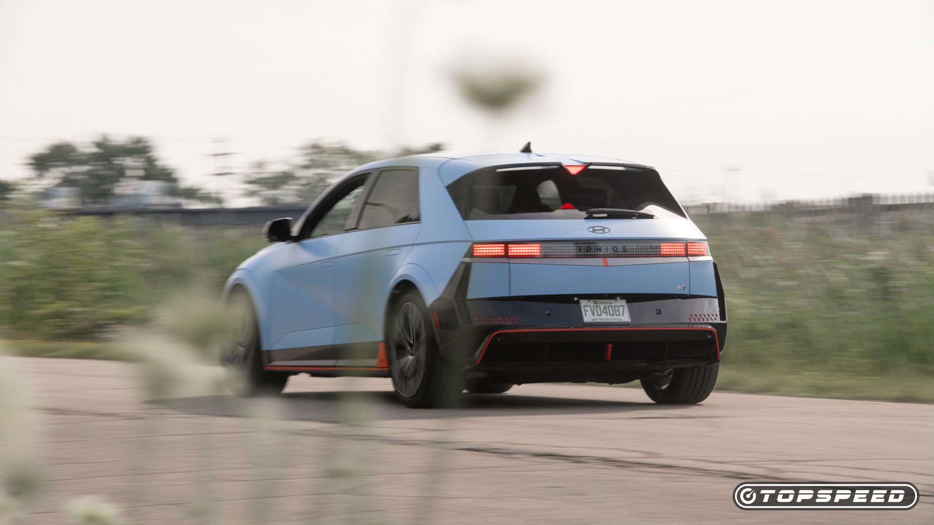 2025 Hyundai IONIQ 5 N Driving Rear 2 TopSpeed