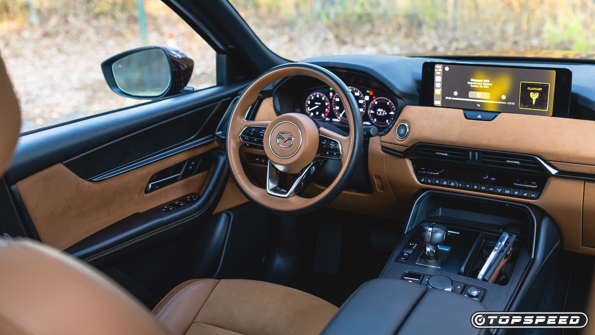 Interior shot of the Mazda CX-90