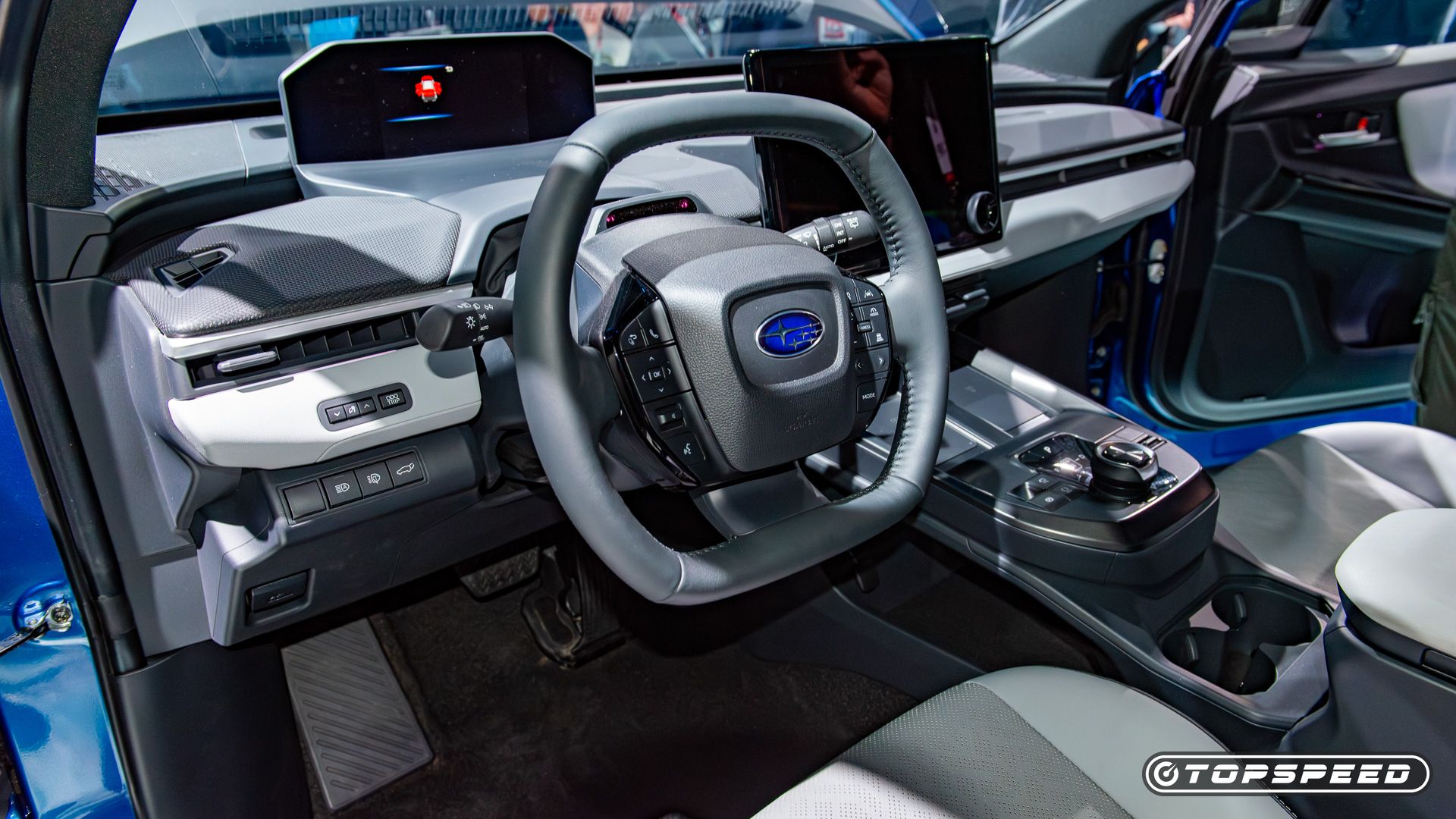 2026 Subaru Trailseeker EV interior front NYC debut