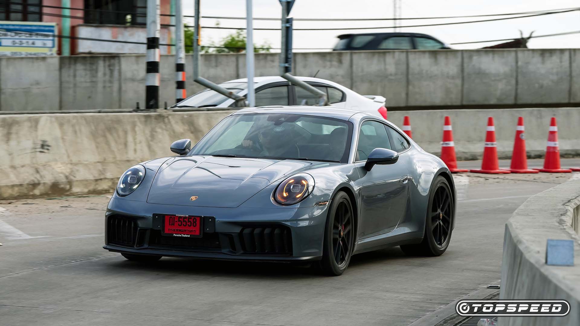 Dynamic shot of the 2025 Porsche 911 Carrera GTS