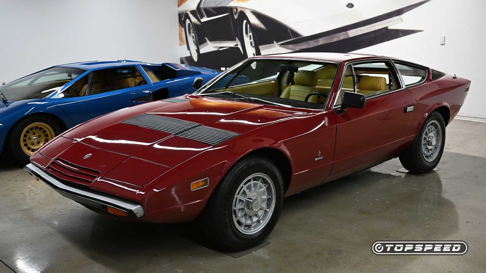 Red Maserati Khamsin 